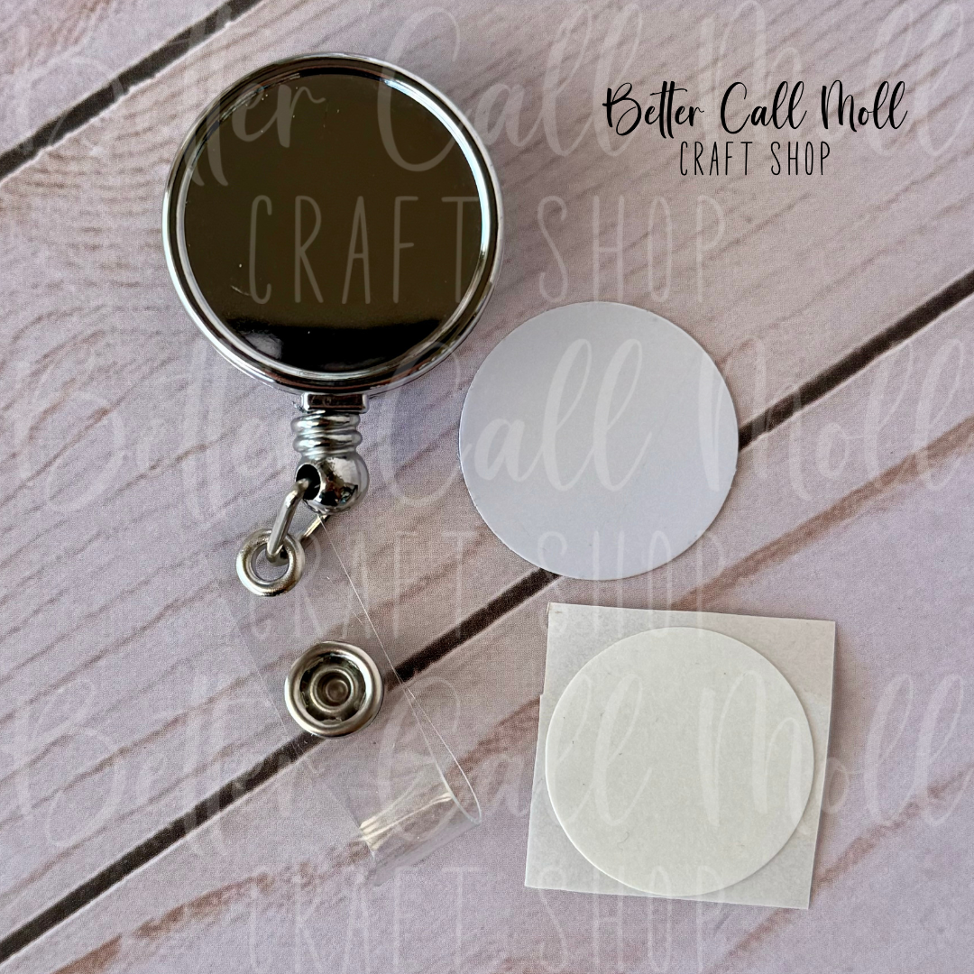 Retractable Badge Reel Sublimation Blank