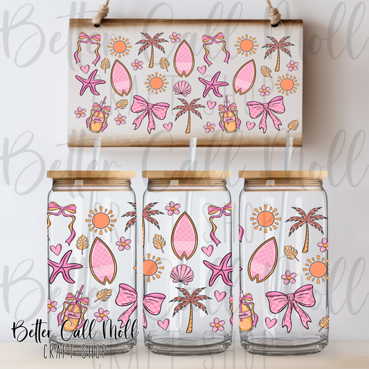 Summer Girly UV DTF 16oz Tumbler Wrap