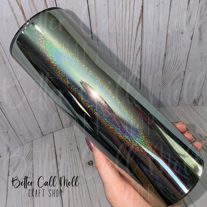 20oz Holographic Shimmer Mirror Skinny Sublimation Tumbler