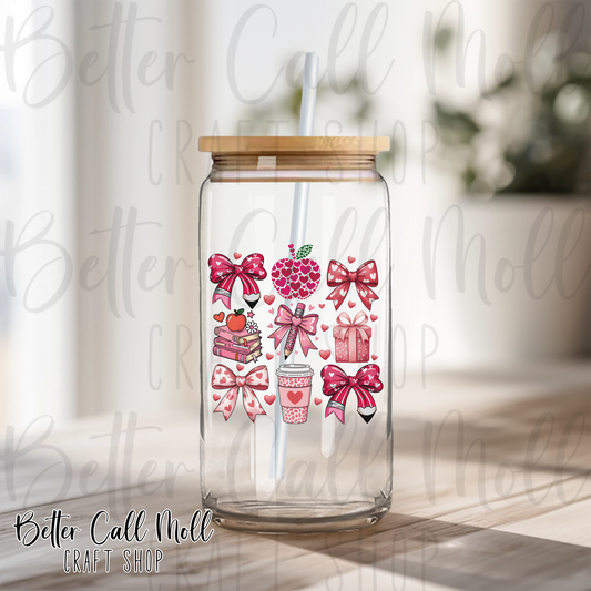 Teacher Valentines UV DTF Decal