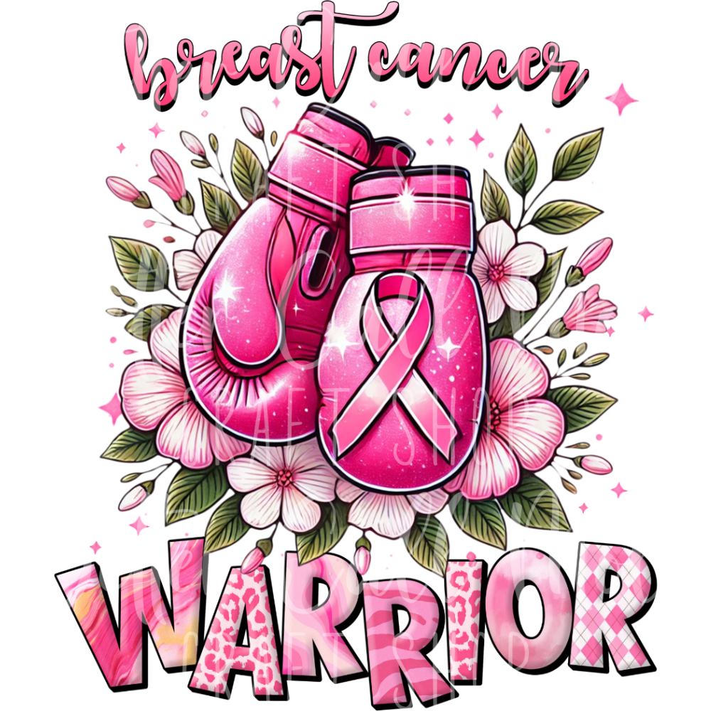 D096 - Breast Cancer Warrior UV DTF Decal