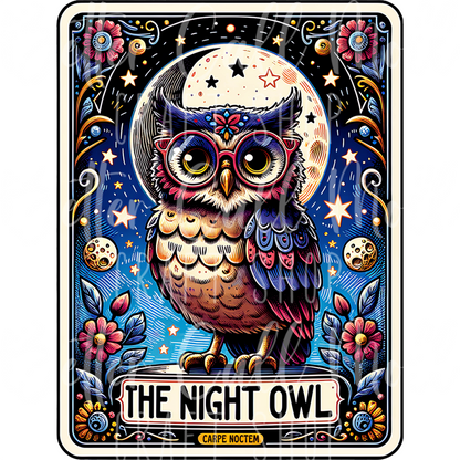 D124 - The Night Owl Tarot UV DTF Decal