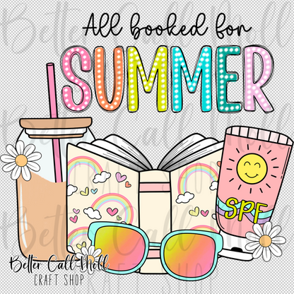 All Booked for Summer  UV DTF Decal