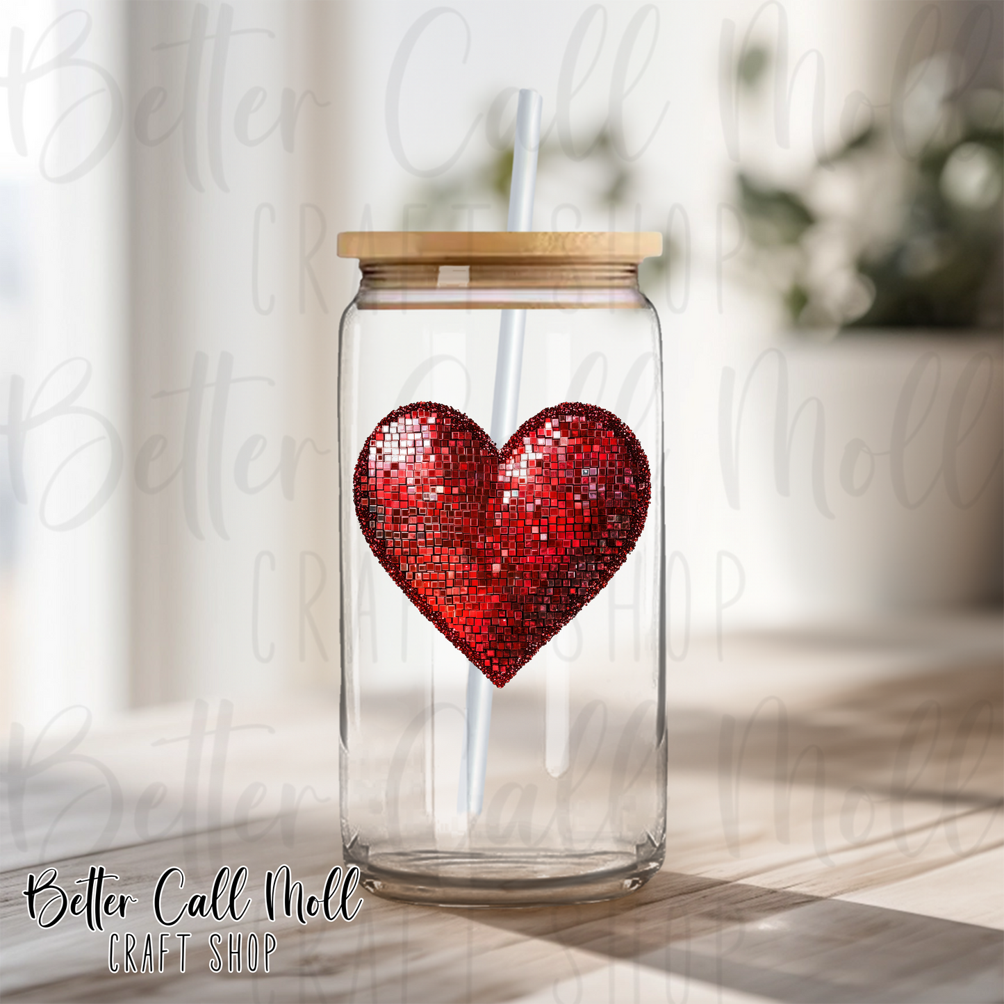 Disco Heart UV DTF Decal