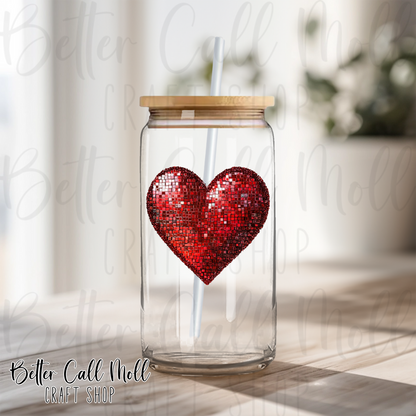 Disco Heart UV DTF Decal