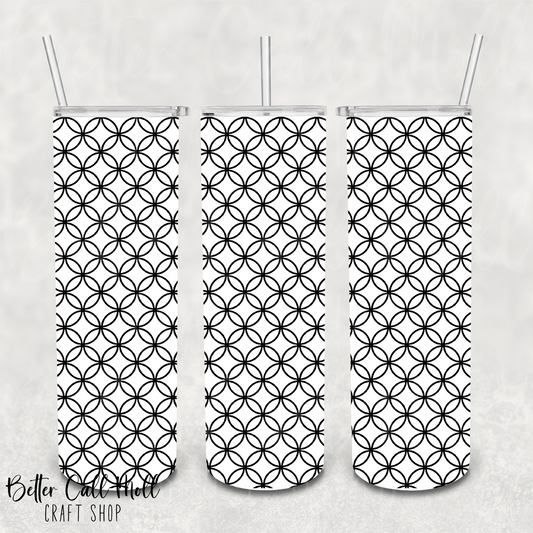 Geometric Circles UV DTF 20oz Skinny Tumbler Wrap