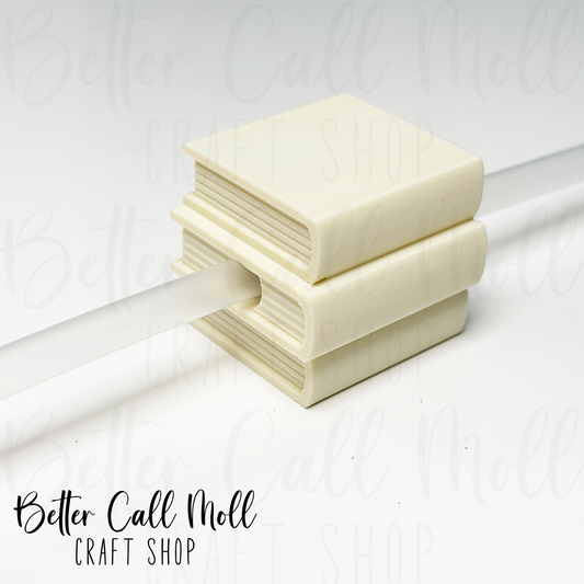 Books 3D Straw Topper