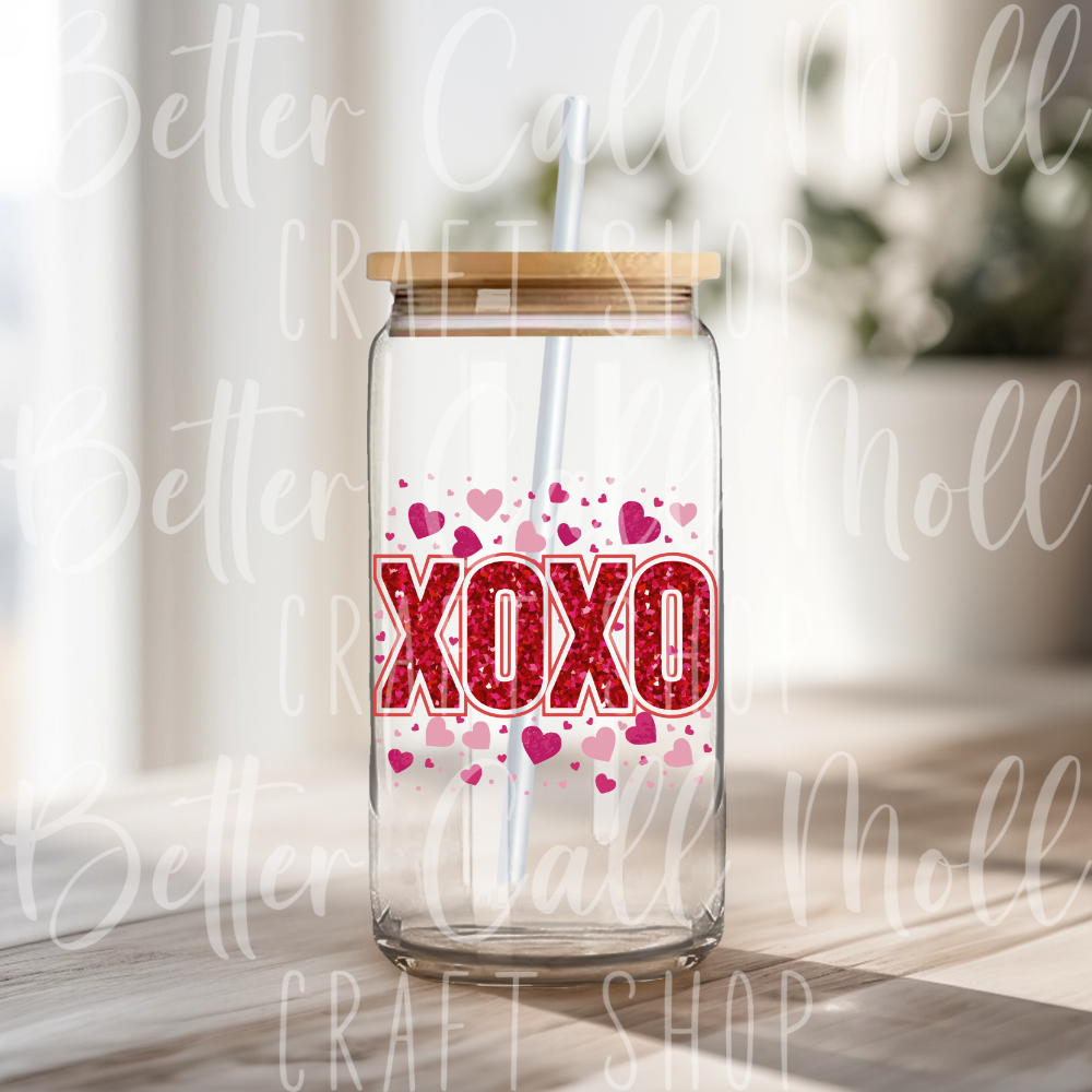 D186 - XOXO Hearts UV DTF Decal