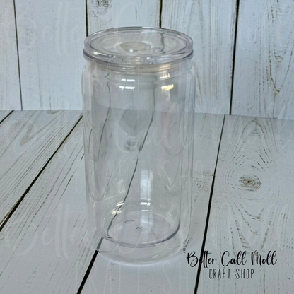 12oz Acrylic SNOW GLOBE Tumbler - *NEW* Leak Proof Design!