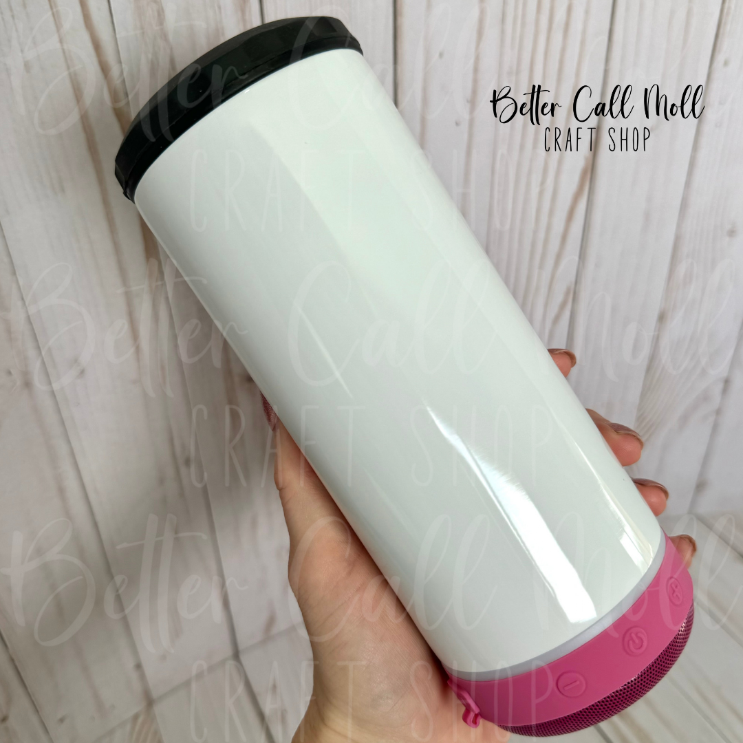 Bluetooth Speaker 4-in-1 Can Cooler Glossy Sublimation Tumbler