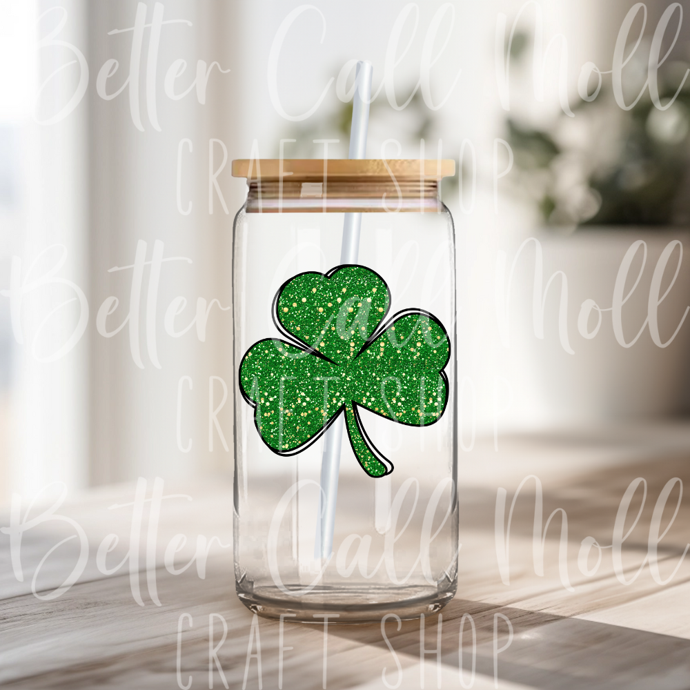 D149 - Sparkling Shamrock UV DTF Decal