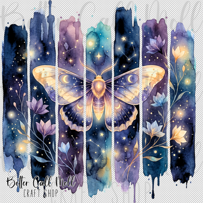 Moth Brushstroke UV DTF Decal