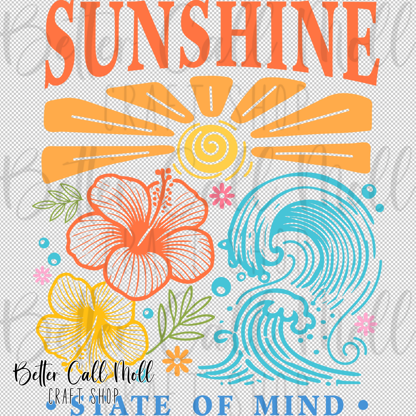 Sunshine State of Mind UV DTF Decal