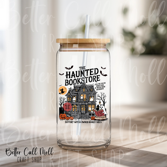 D020 - The Haunted Bookstore UV DTF Decal
