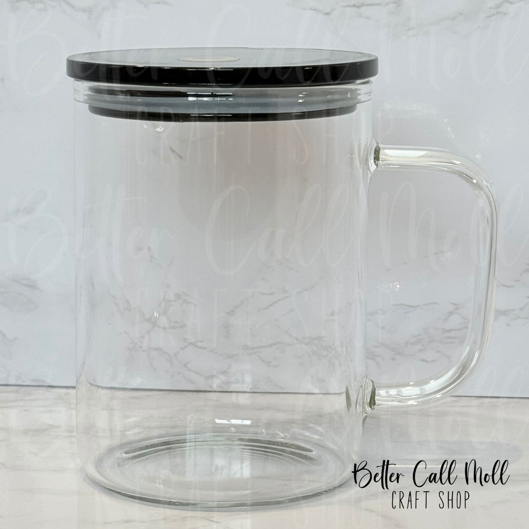 17oz CLEAR Glass Sublimation Mug