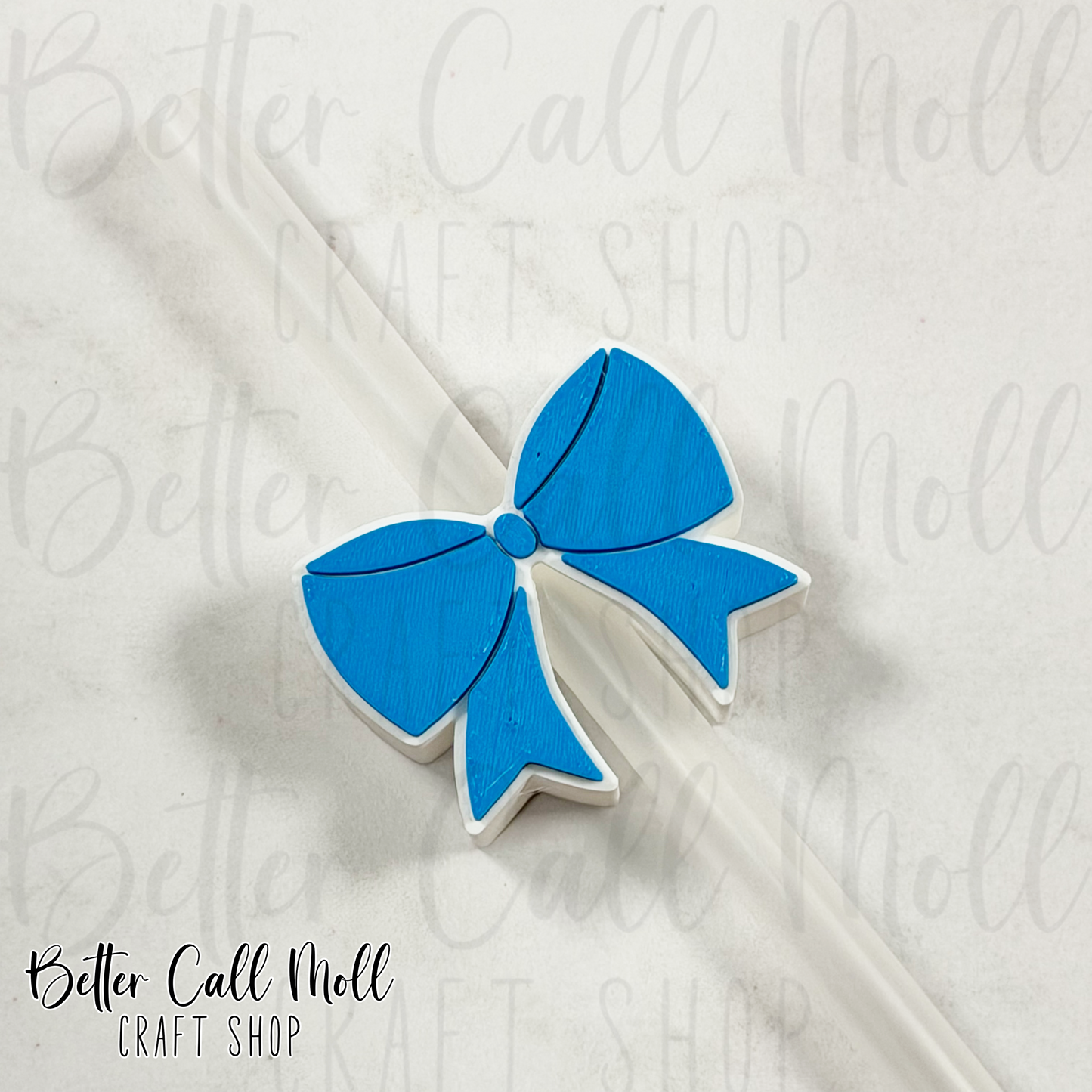 Bow 3D Straw Topper