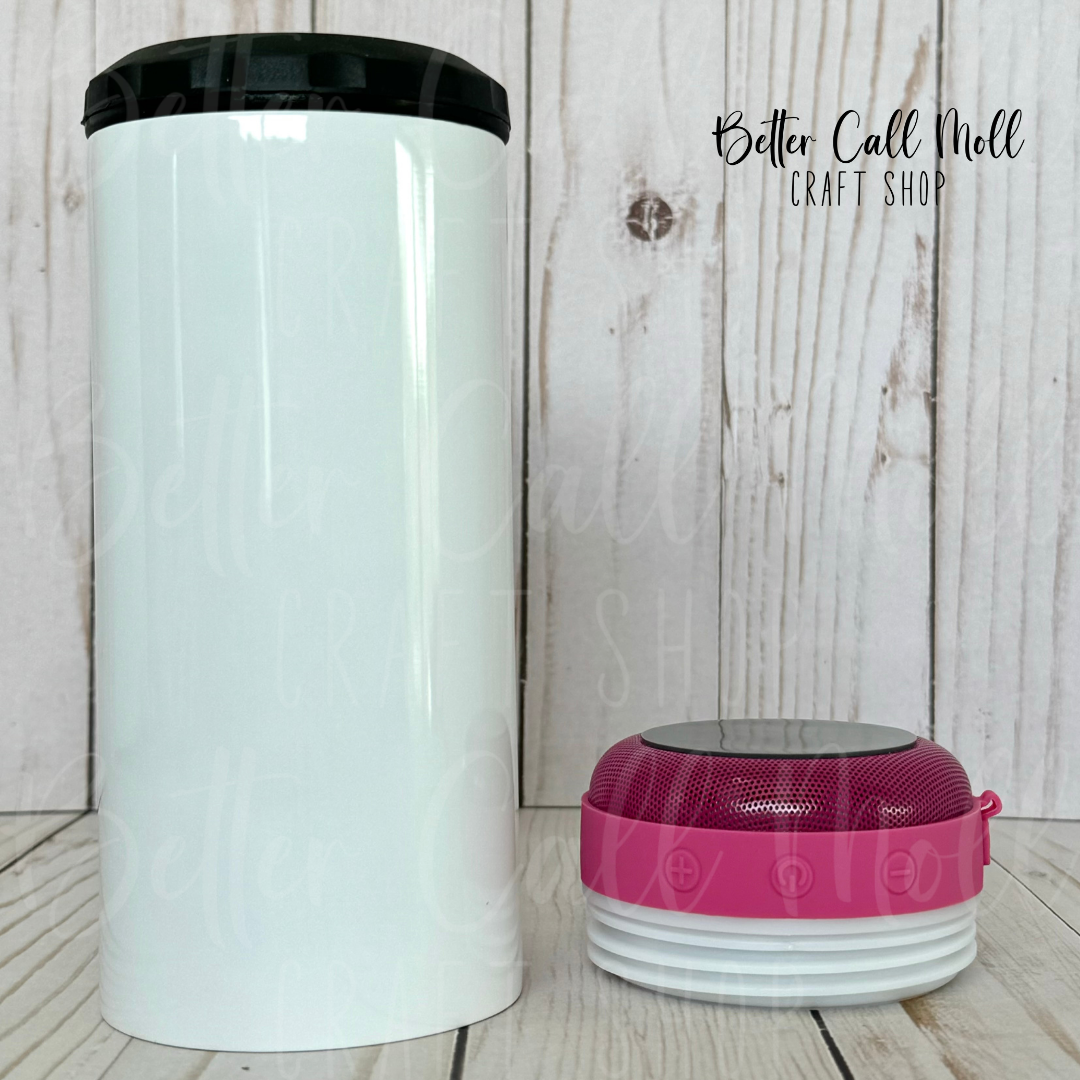 Bluetooth Speaker 4-in-1 Can Cooler Glossy Sublimation Tumbler