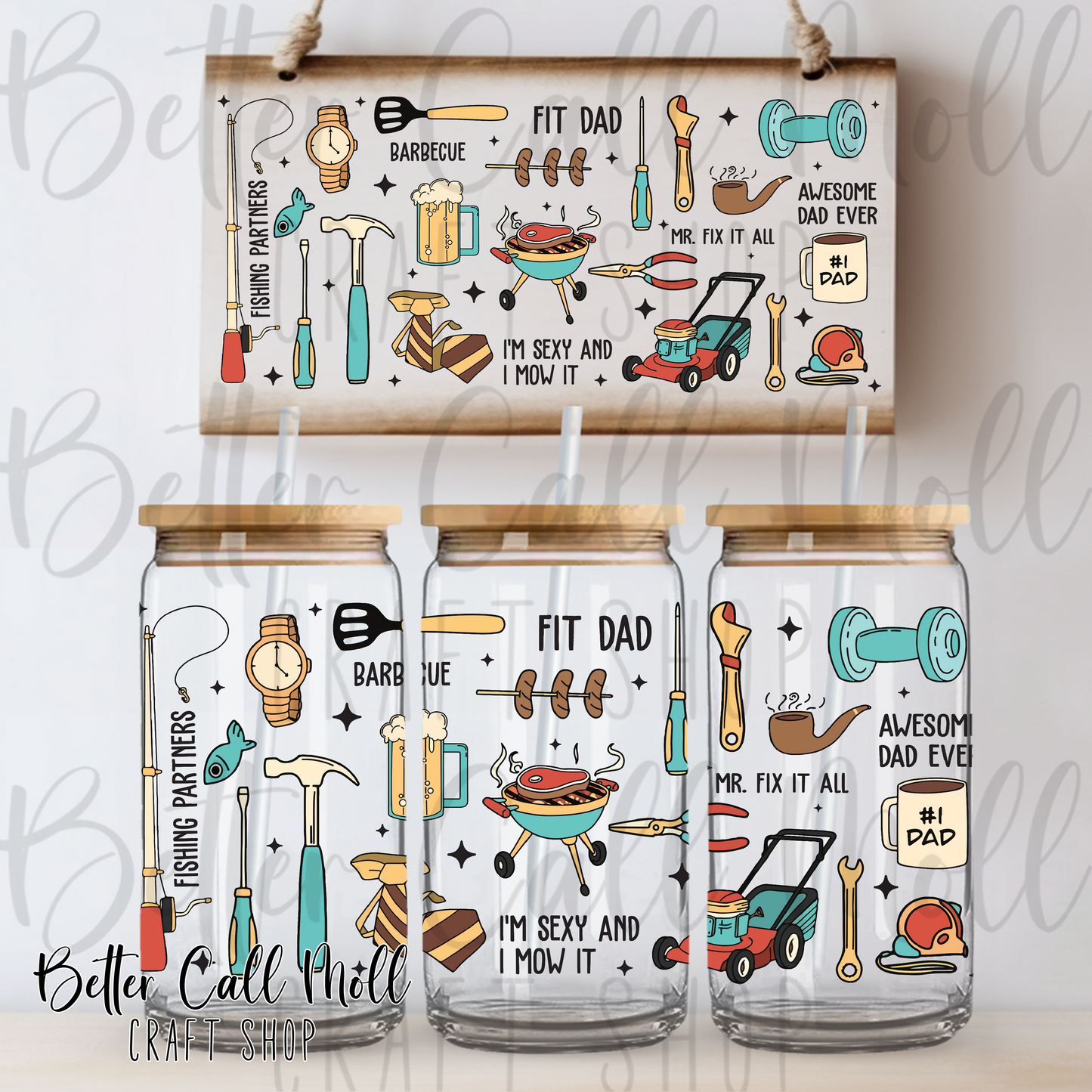 Dad Appreciation UV DTF 16oz Tumbler Wrap