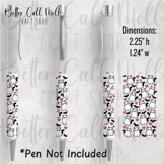 Ghost Kitties UV DTF Pen Wrap