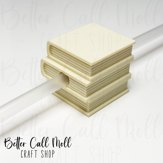 Books 3D Straw Topper