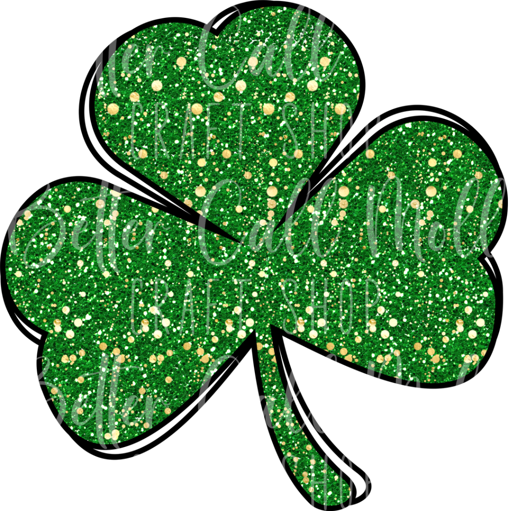 D149 - Sparkling Shamrock UV DTF Decal