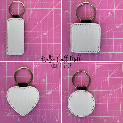 Faux Leather Keychain Sublimation Blank