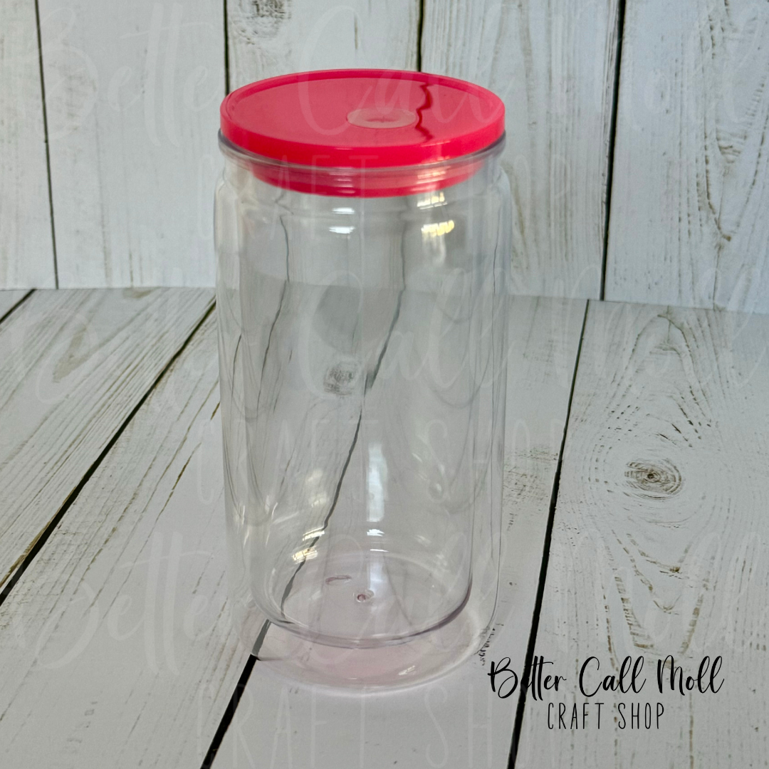 12oz Acrylic SNOW GLOBE Tumbler - *NEW* Leak Proof Design!