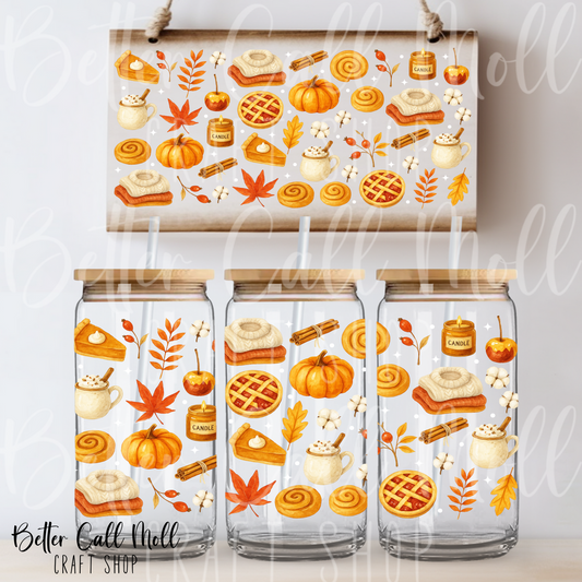 Fall Elements UV DTF 16oz Tumbler Wrap