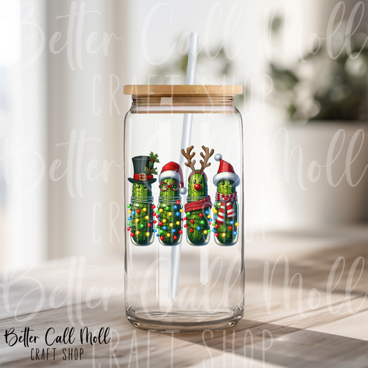 Christmas Pickles UV DTF Decal