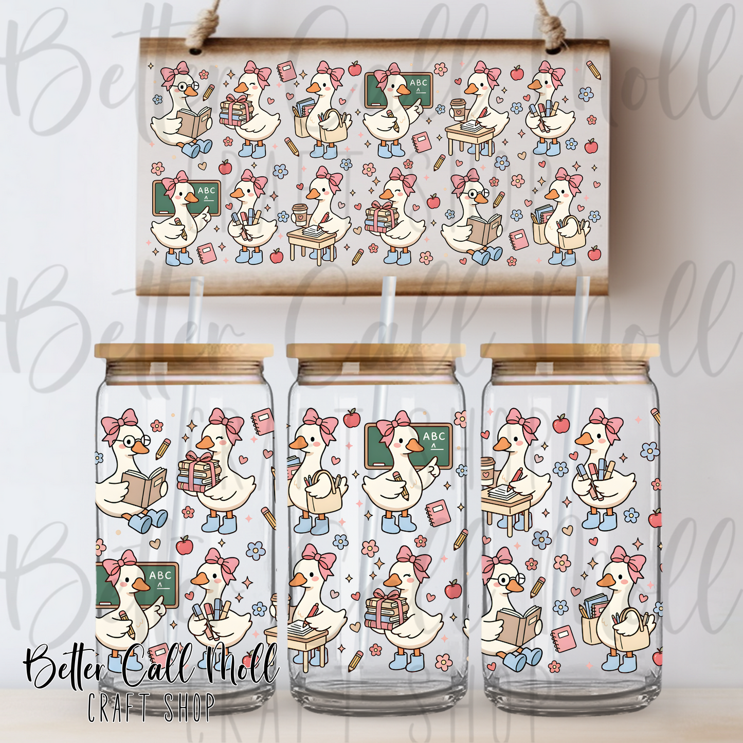 School Geese UV DTF 16oz Tumbler Wrap
