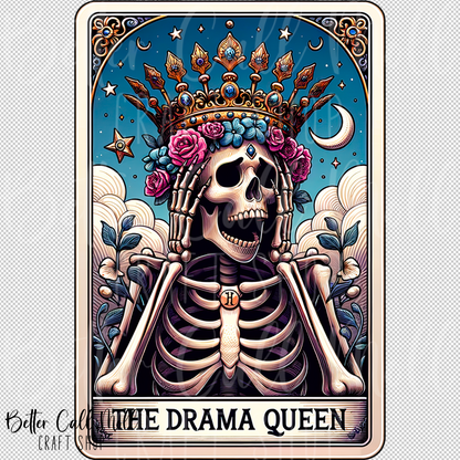 The Drama Queen Tarot UV DTF Decal