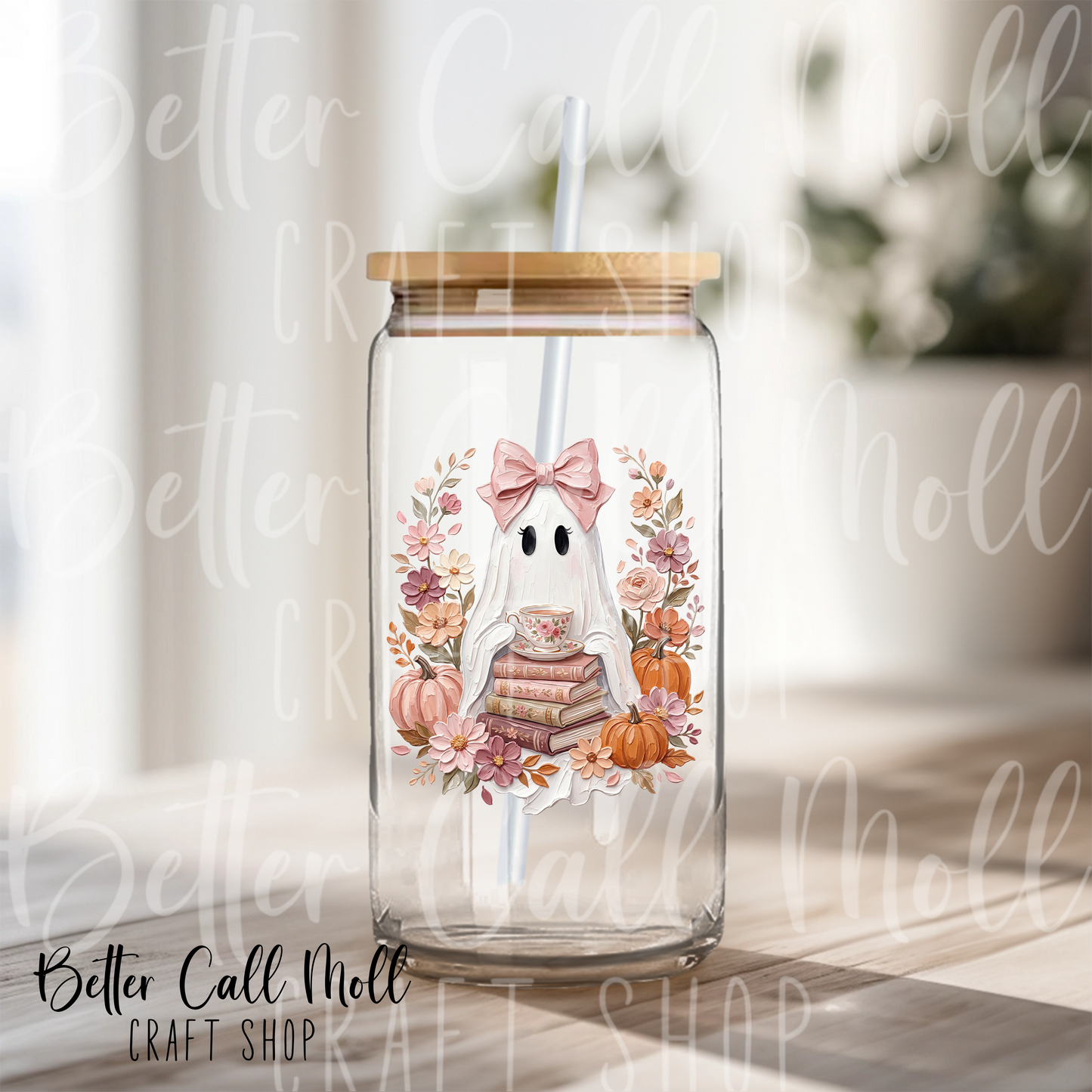 Bookish Paint Ghost UV DTF Decal