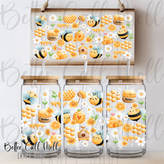 Honey Bee 2 UV DTF 16oz Tumbler Wrap