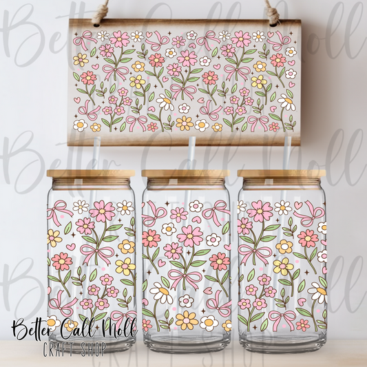 Spring Florals UV DTF 16oz Tumbler Wrap