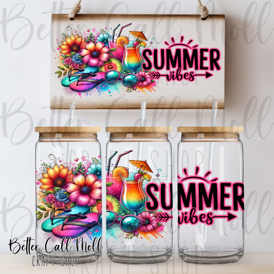 Summer Vibes UV DTF 16oz Tumbler Wrap