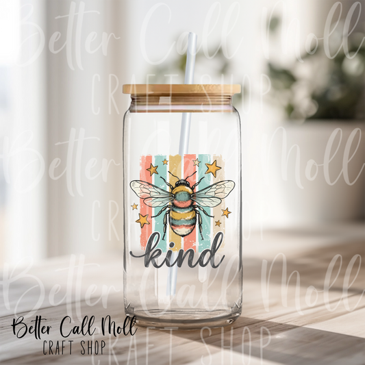 Bee Kind UV DTF Decal