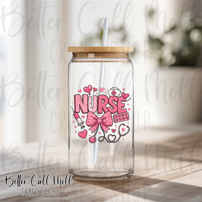 Nurse Valentines UV DTF Decal