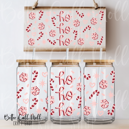 Ho Ho Ho UV DTF 16oz Tumbler Wrap