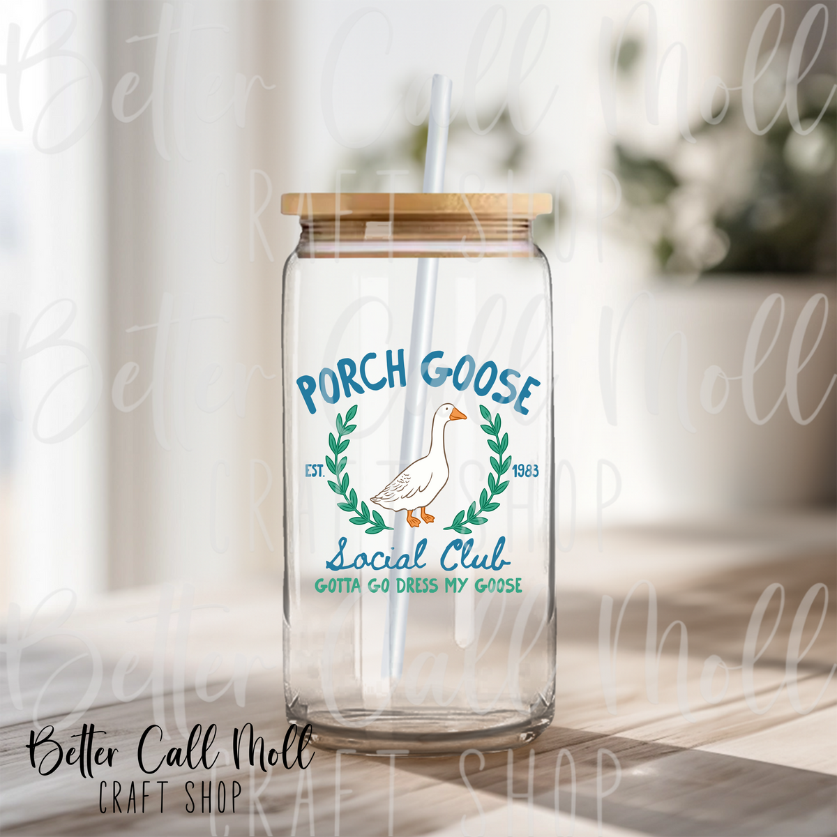 Porch Goose Social Club UV DTF Decal