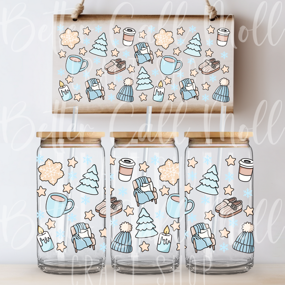 W121 - Cozy UV DTF 16oz Tumbler Wrap