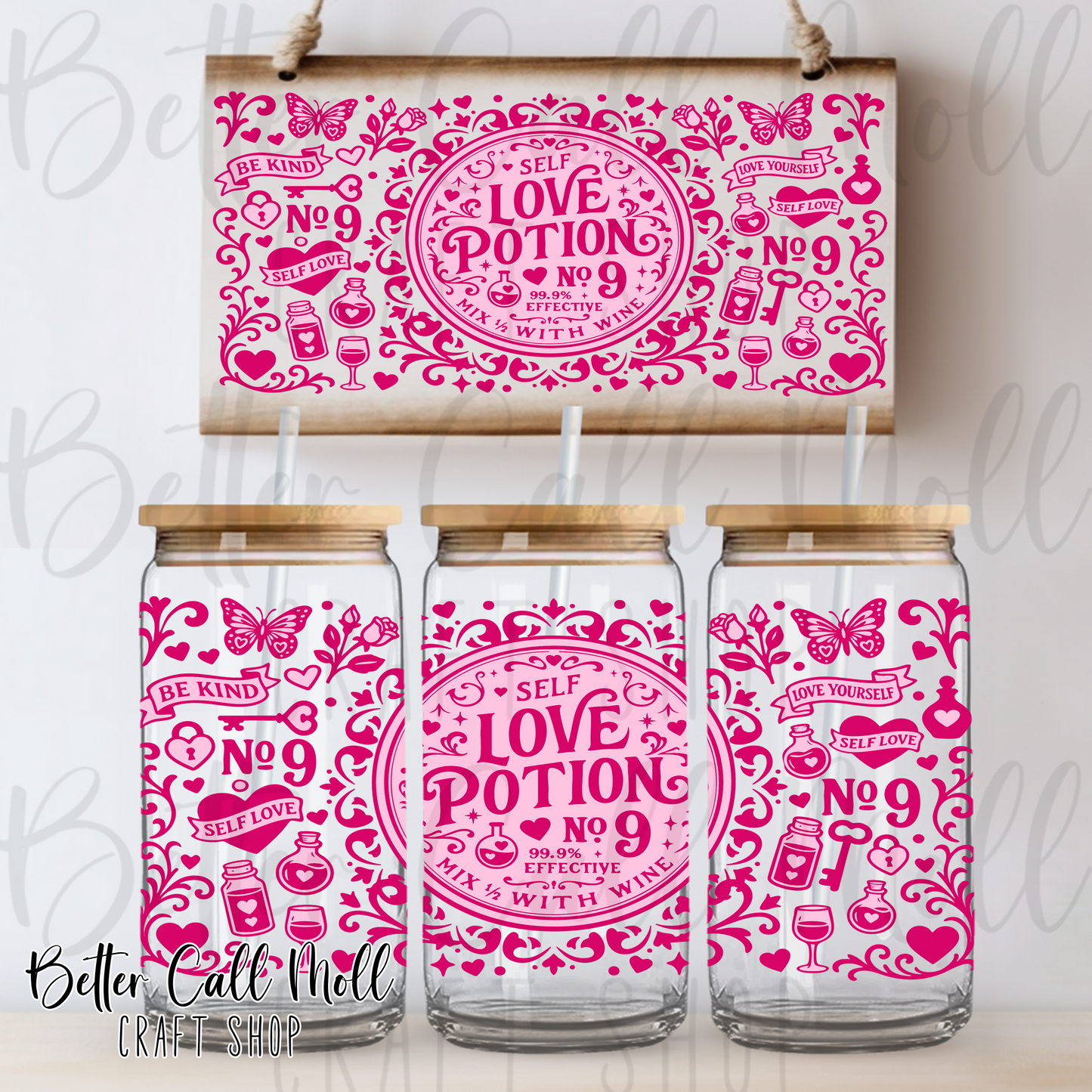 Love Potion No 9 UV DTF 16oz Tumbler Wrap