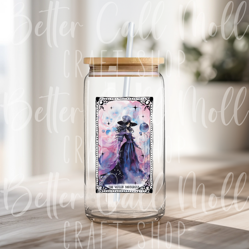 *CLEARANCE* The Veiled Sorceress Tarot Card UV DTF Decal