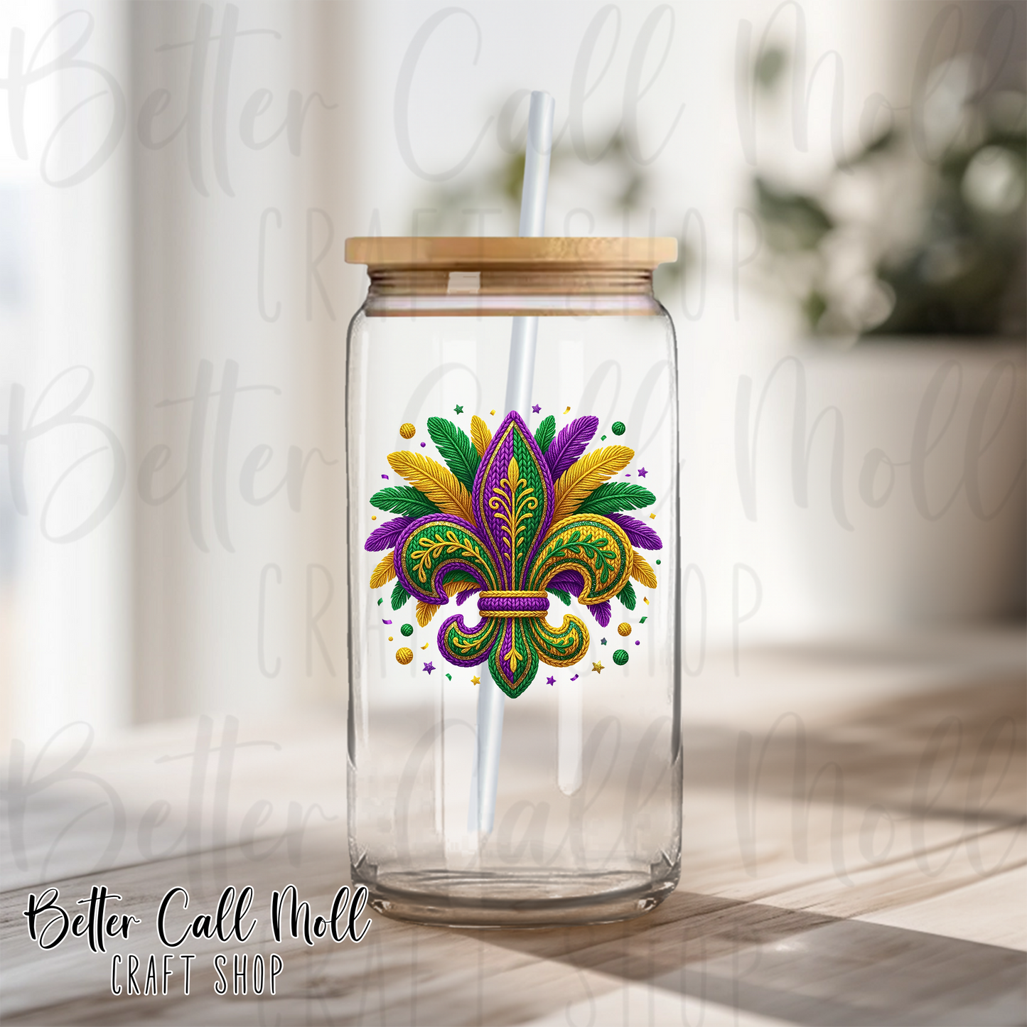 Yarn Fleur-de-lis UV DTF Decal