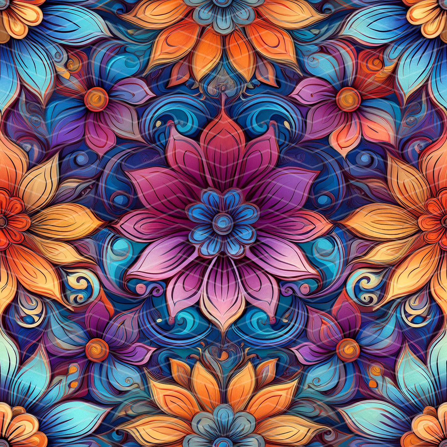 Abstract Florals 3 Digital Seamless Pattern