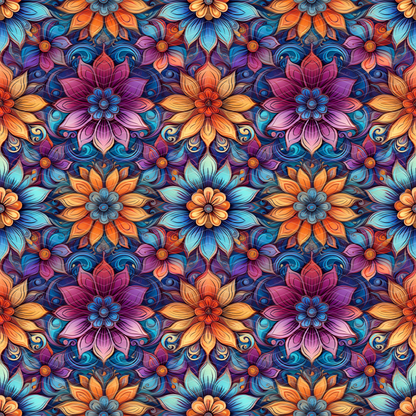 Abstract Florals 3 Digital Seamless Pattern