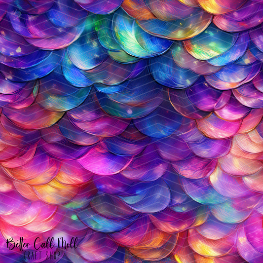 Abstract Scales Digital Seamless Pattern