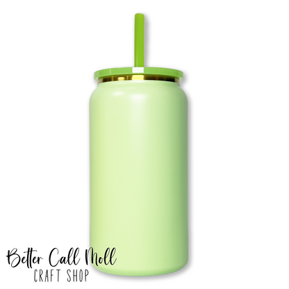 16oz Gold Plated Powder Coated STAINLESS STEEL Tumbler | Multiple Colors Available