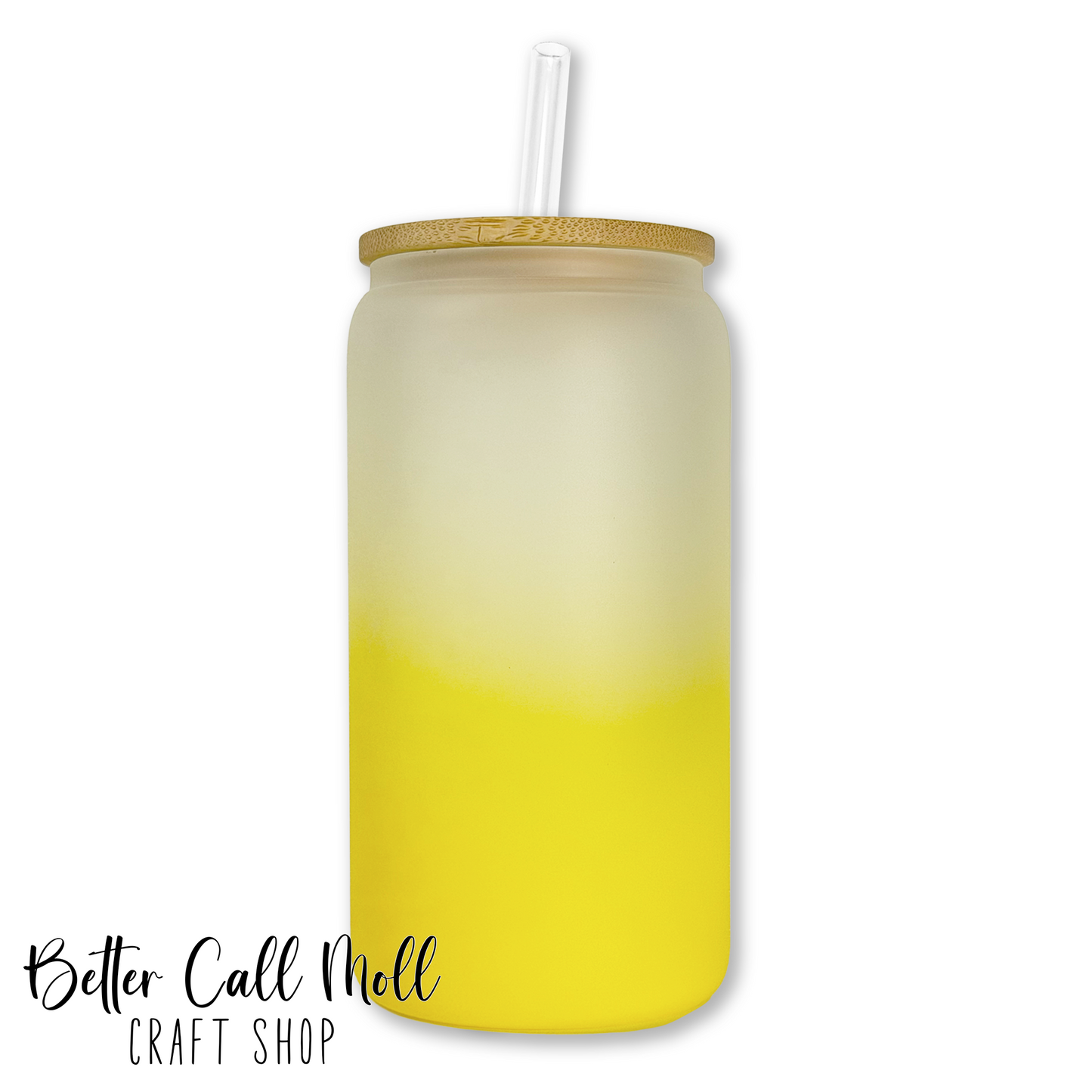 16oz Frosted Ombre Glass Sublimation Tumbler