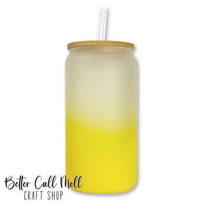 16oz Frosted Ombre Glass Sublimation Tumbler