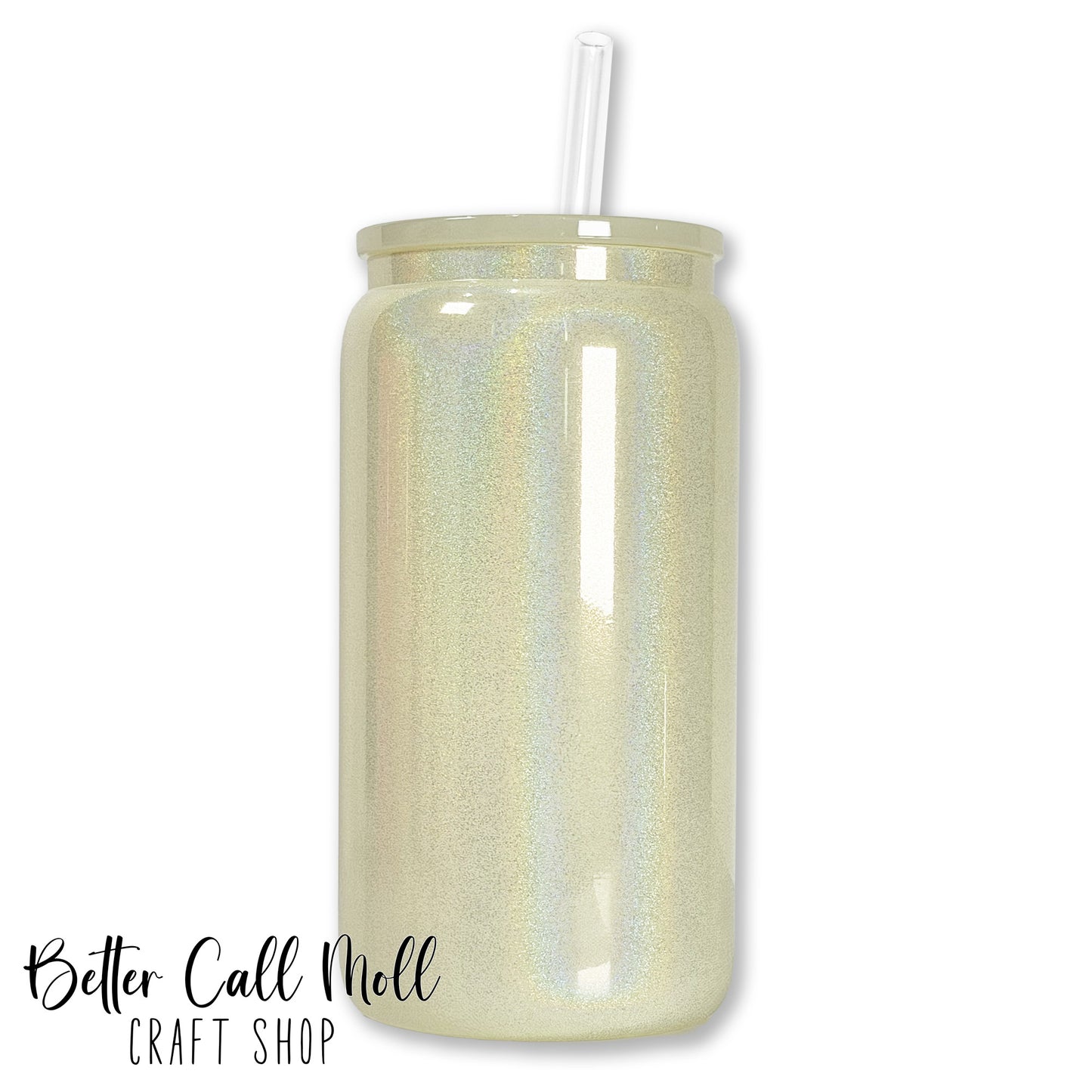 16oz Holographic Shimmer GLASS Sublimation Tumbler